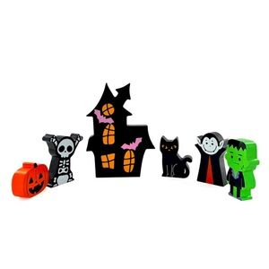 New! Target Bullseye Playground Halloween 2025 Kids Wooden Figures Playset 6ct